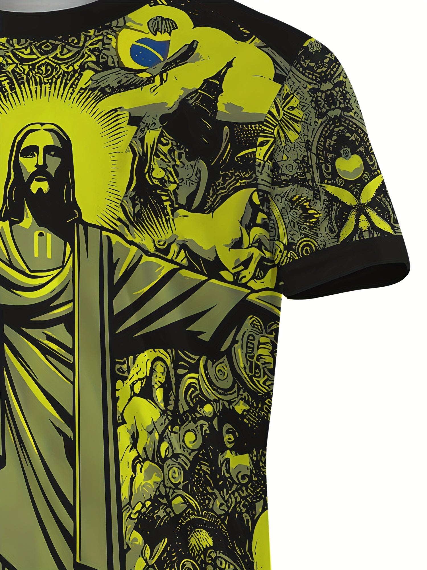 Brazil Jesus Special Edition Football Shirt,  Unisex Sports T-shirt, Men's and Women's Training Shirt, Sporty Design