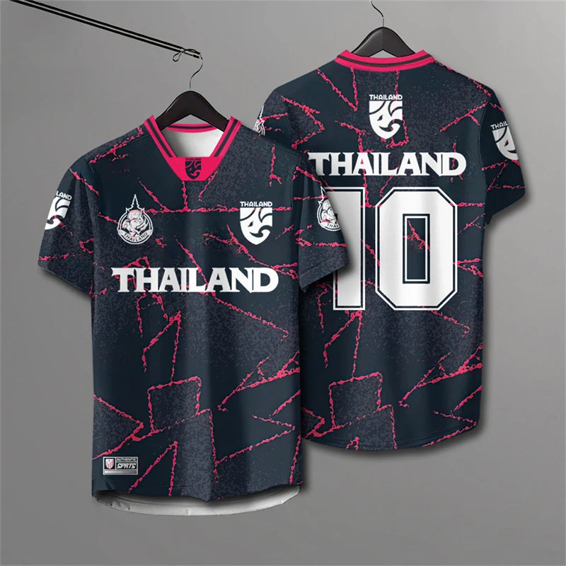 Men And Women Elephant Thailand 3D Printed Rugby Collar Short Sleeve Summer Street T Shirt Man High Quality Oversized Breathable