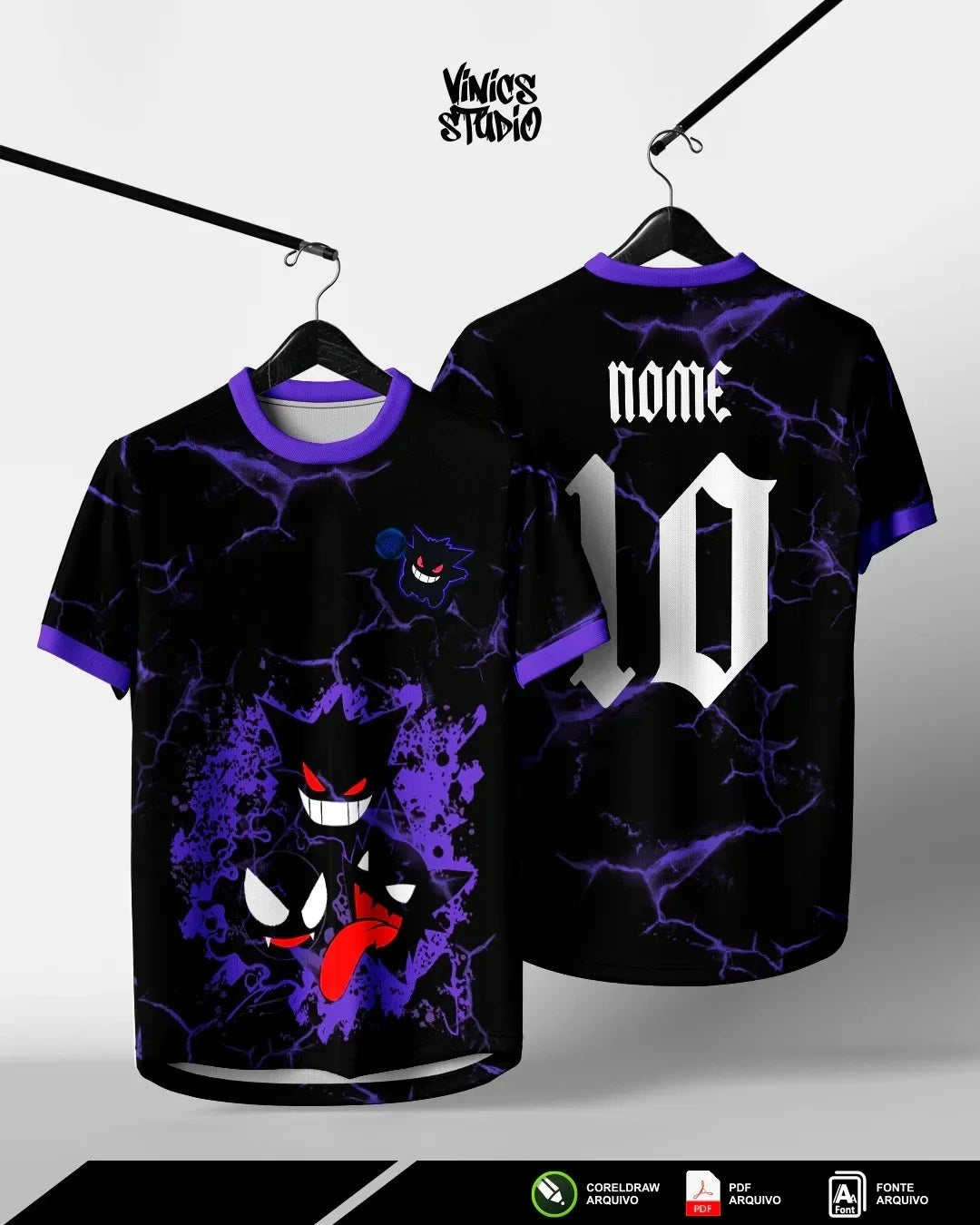 Dragon Jersey - Black with Purple Flames Number 10 Unique Dragon Design Ideal for Football & Art Enthusiasts
