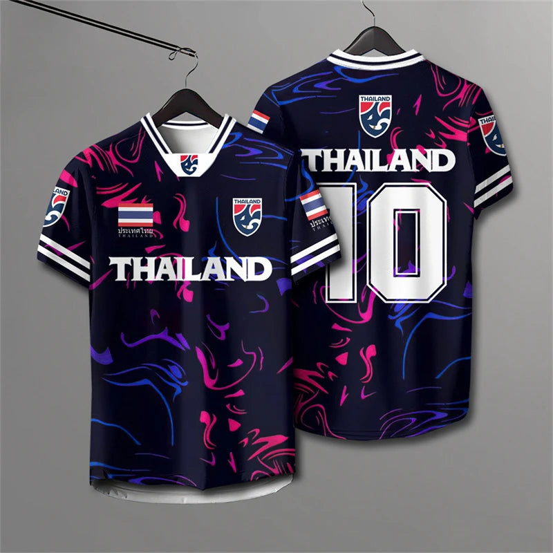 Men And Women Elephant Thailand 3D Printed Rugby Collar Short Sleeve Summer Street T Shirt Man High Quality Oversized Breathable